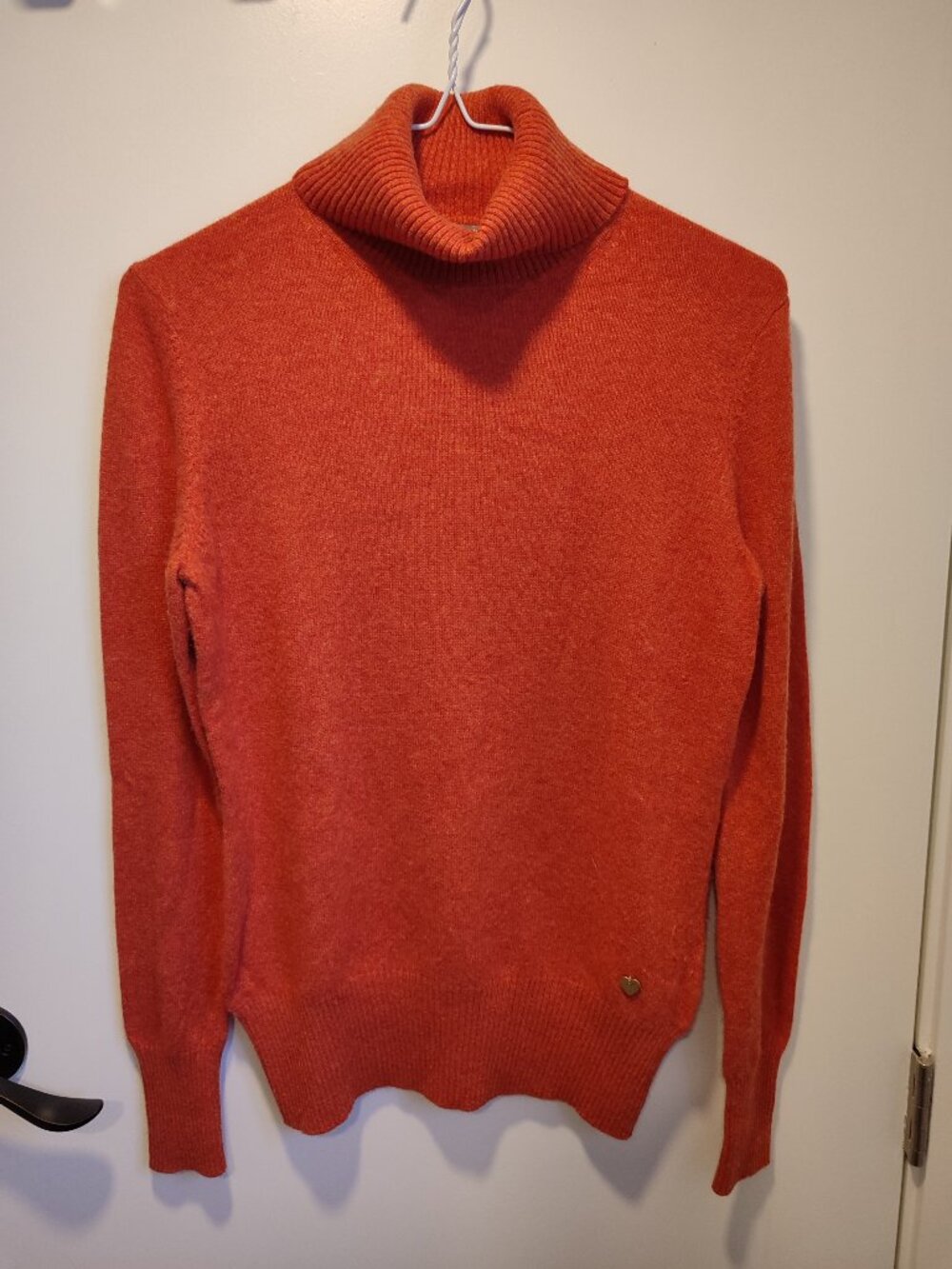 Christian Berg 100% Pure Cashmere Heather Terracotta Turtleneck Sweater Size S